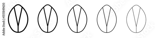 pistachio icon simple illustration logo art