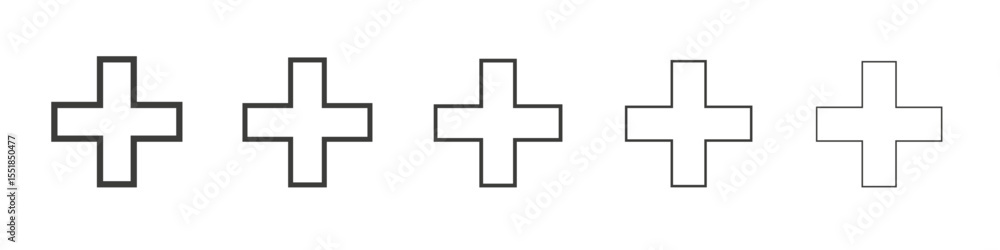 Obraz premium Plus icon simple illustration logo art