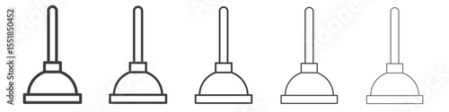 Plunger icon simple illustration logo art