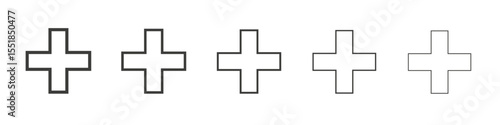 Plus icon simple illustration logo art