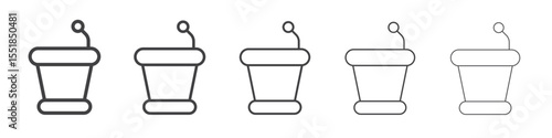 Podium speech icon simple illustration logo art