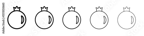 pomegranate icon simple illustration logo art