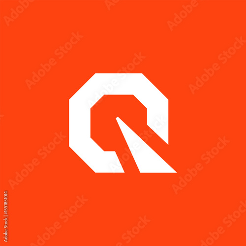 Abstract Geometric Letter Q Icon Logo Design Concept.