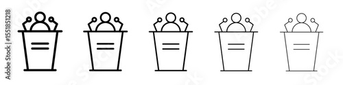Press conference icon simple illustration logo art