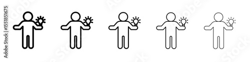 Productive man icon simple illustration logo art
