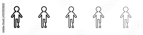 Prosthetic leg icon simple illustration logo art