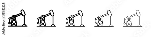 pumpjack icon simple illustration logo art