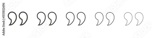 Quote icon simple illustration logo art