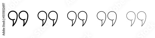Quote icon simple illustration logo art