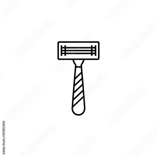 Minimalist Razor Icon Clean Shaving and Personal Grooming Line Art Symbol