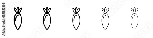 radish icon simple illustration logo art