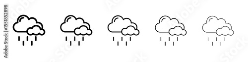 Rain icon simple illustration logo art