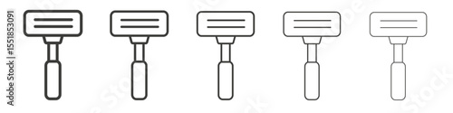 Razor blade icon simple illustration logo art