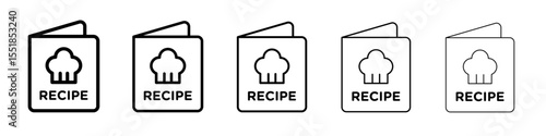 recipe book icon simple illustration logo art