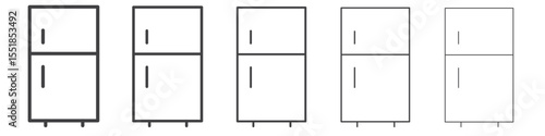 Refrigerator icon simple illustration logo art