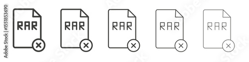 Remove RAR file icon simple illustration logo art