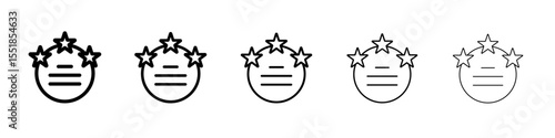 review icon simple illustration logo art