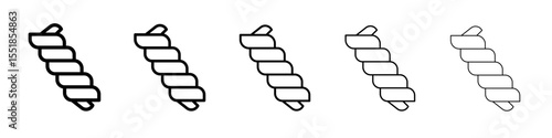 Riccioli pasta icon simple illustration logo art