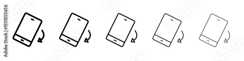 rotate phone icon simple illustration logo art