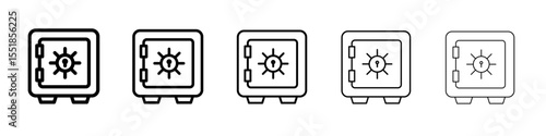 Safe vault box icon simple illustration logo art