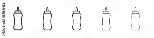 Sauces bottle icon simple illustration logo art