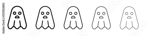 scary Ghost icon simple illustration logo art