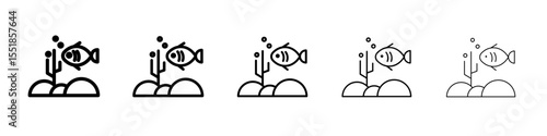 Sea Life icon simple illustration logo art