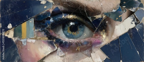 An innovative mixed media piece that incorporates a range of techniques and materials to evoke a powerful visual response