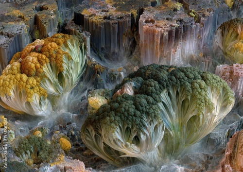 Biophilic Abstract Organic Forms Painting with Left Copy Space and Texture’ means ‘Left Copy Space Available for Biophilic Abstract Organic Forms Painting Texture