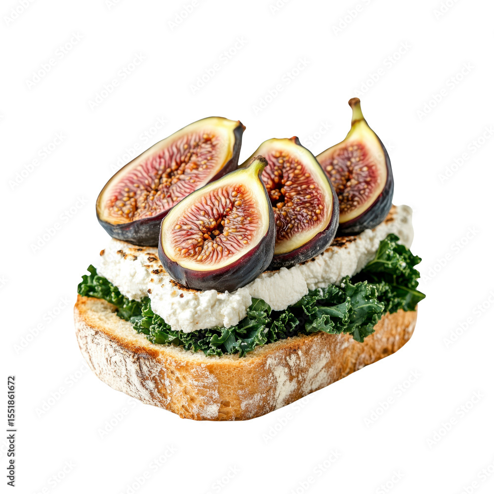 Gourmet Fig and Ricotta Toast with Kale Gourmet Fig and Ricotta Toast with Kale