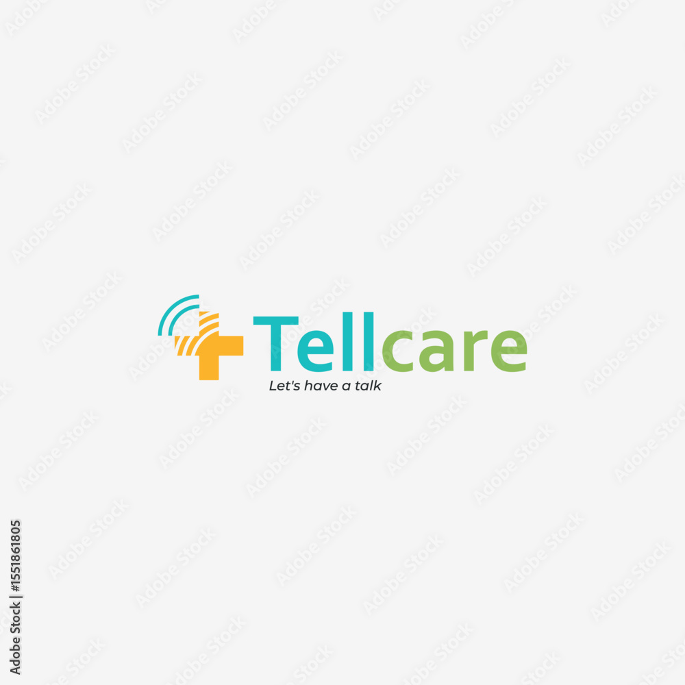 Healthcare Communication Logo Design with Slogan and Modern Graphic Elements Healthcare Communication Logo Design with Slogan and Modern Graphic Elements