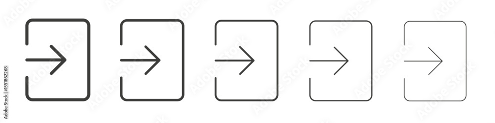 Sign out icon simple illustration logo art Sign out icon simple illustration logo art
