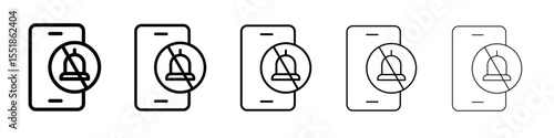 silent phone icon simple illustration logo art