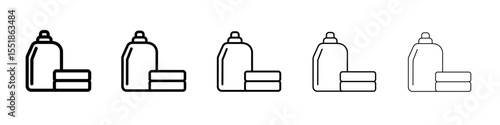 Softener clothes dirt icon simple illustration logo art
