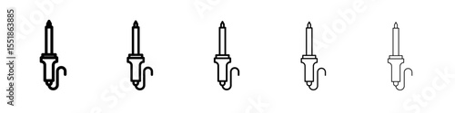 Soldering iron icon simple illustration logo art