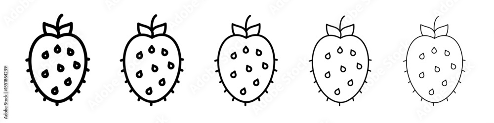 Fototapeta premium Soursop icon simple illustration logo art