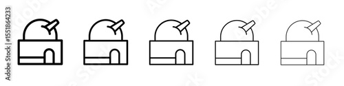 Space observatory icon simple illustration logo art