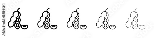 soybeans icon simple illustration logo art