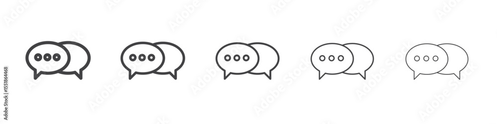 Speech balloons message icon simple illustration logo art Speech balloons message icon simple illustration logo art