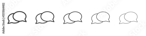 Speech bubbles icon simple illustration logo art