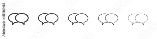 Speech bubbles icon simple illustration logo art