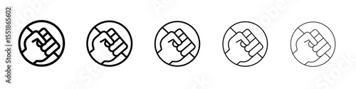 Stop violence icon simple illustration logo art