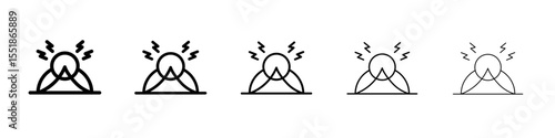 Stress icon simple illustration logo art