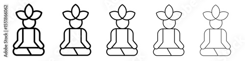 stress management icon simple illustration logo art