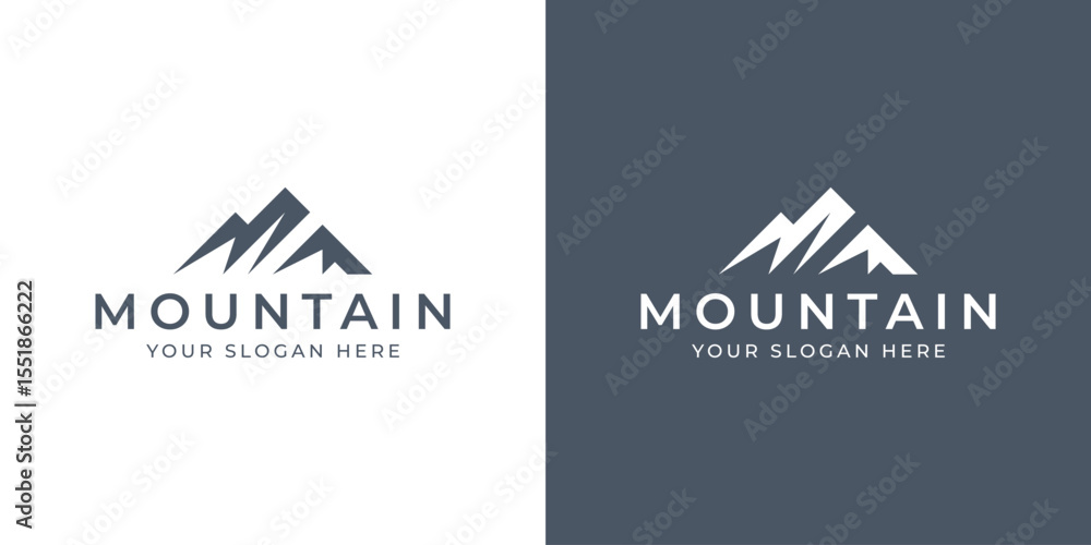 Fototapeta premium simple minimalist mountain logo design
