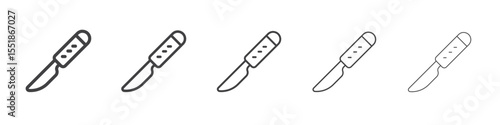 Surgery scalpel icon simple illustration logo art