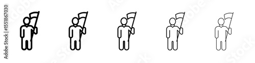 Surrender, capitulate, give up icon simple illustration logo art