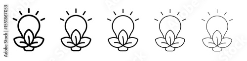 Sustainable ecological energy icon simple illustration logo art