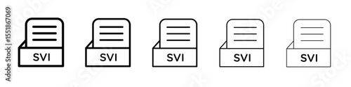 SVI File Document Icon simple illustration logo art