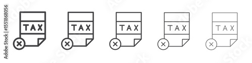 Tax Exempt icon simple illustration logo art